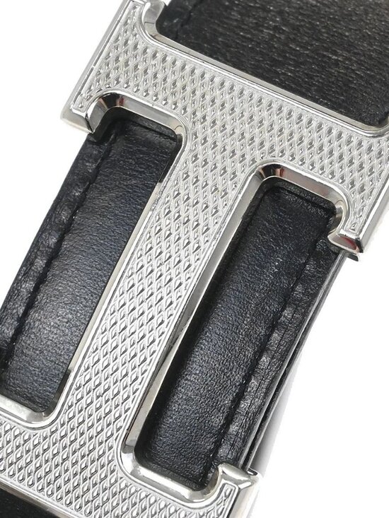 Hermes Black Box Calf Togo Constance Guilloche Reversible Belt main image 15